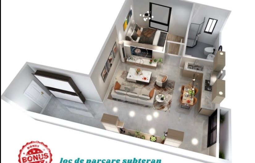 Apartament+loc de parcare subteran inclus in pret! comision0% - Poză 4