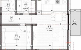 Apartament 2 camere. Decomandat. La asfalt - Poză 3