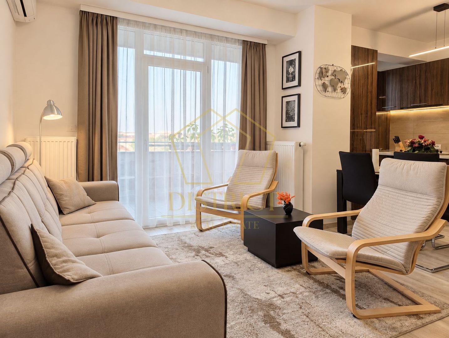 OCAZIE! Apartament cu 3 camere, 2 bai si dressing la intrare in Giroc langa ESO. - Poză 1