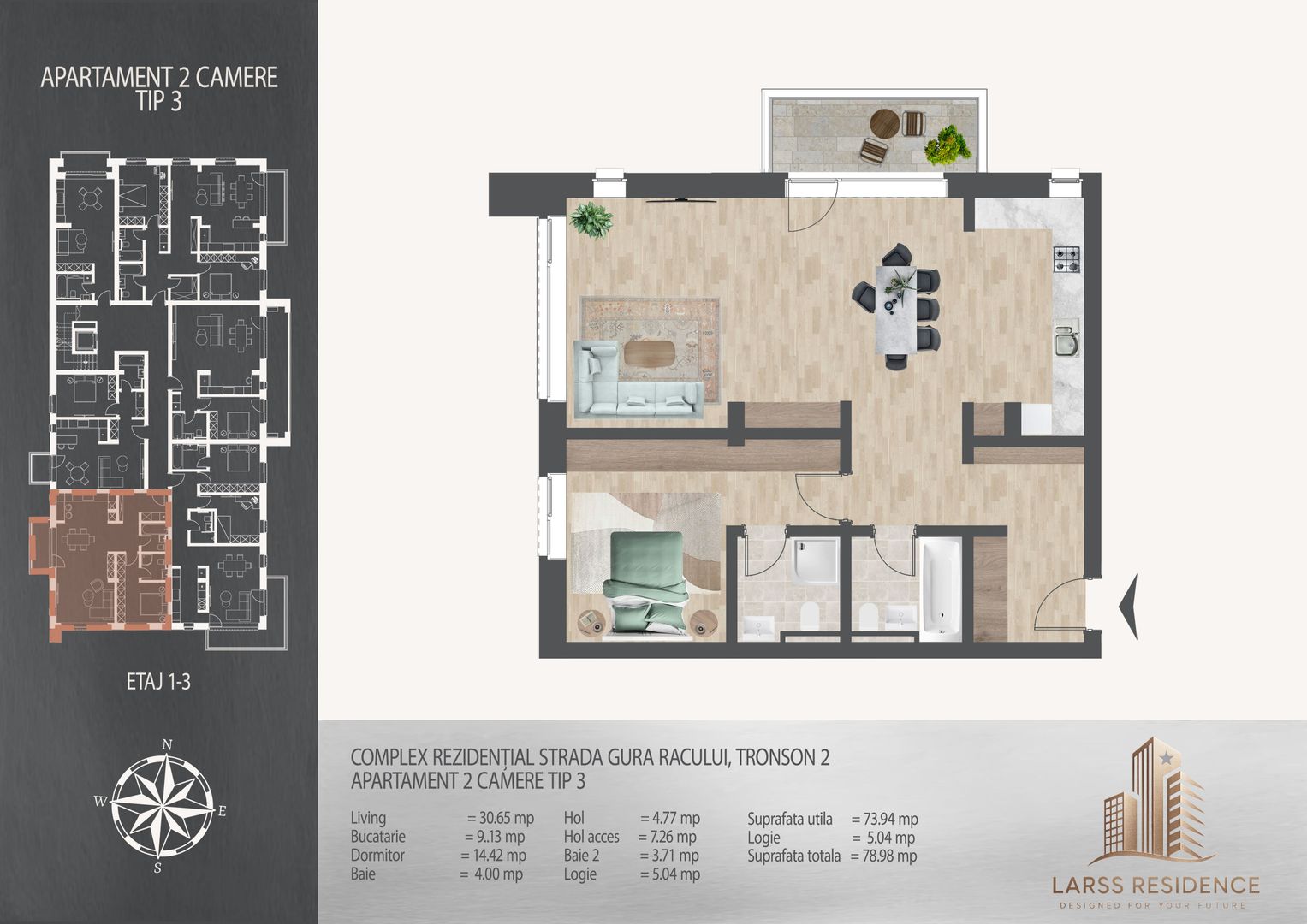 2 camere  2 bai -700 metri de Metrou Nicolae Teclu - Schiță 12
