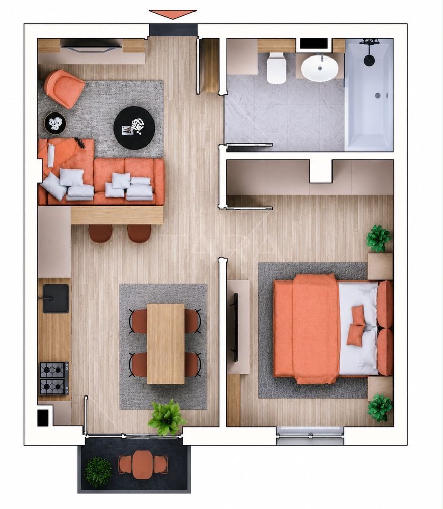 Apartament cu 2 camere, parcare subterană inclusă – Apahida - Poză 4