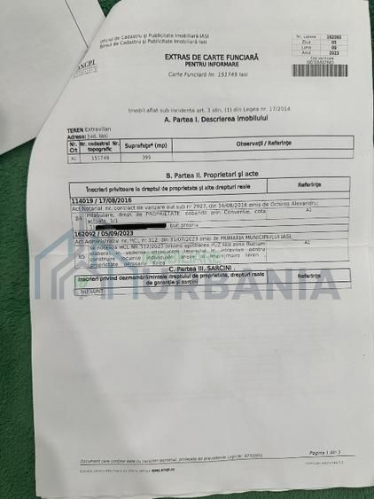 Teren intravilan de vânzare în Iași, zona 719 - Poză 2