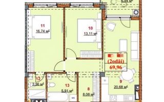 Vânzare, apartament 2 camere + living, str. Grenoble, Botanica - Poză 2