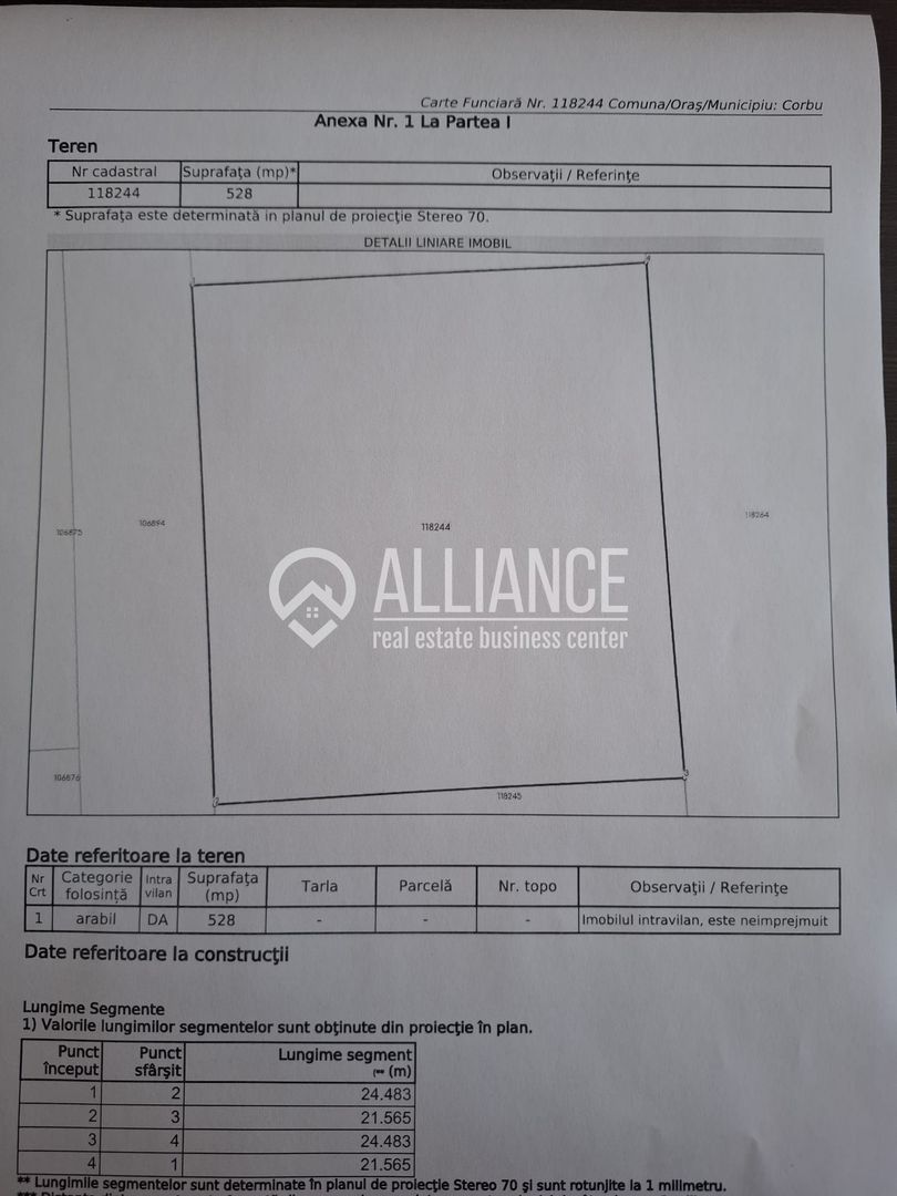 Teren intravilan de vânzare – Vadu, aproape de mare | 528 mp (COD 08) - Poză 1