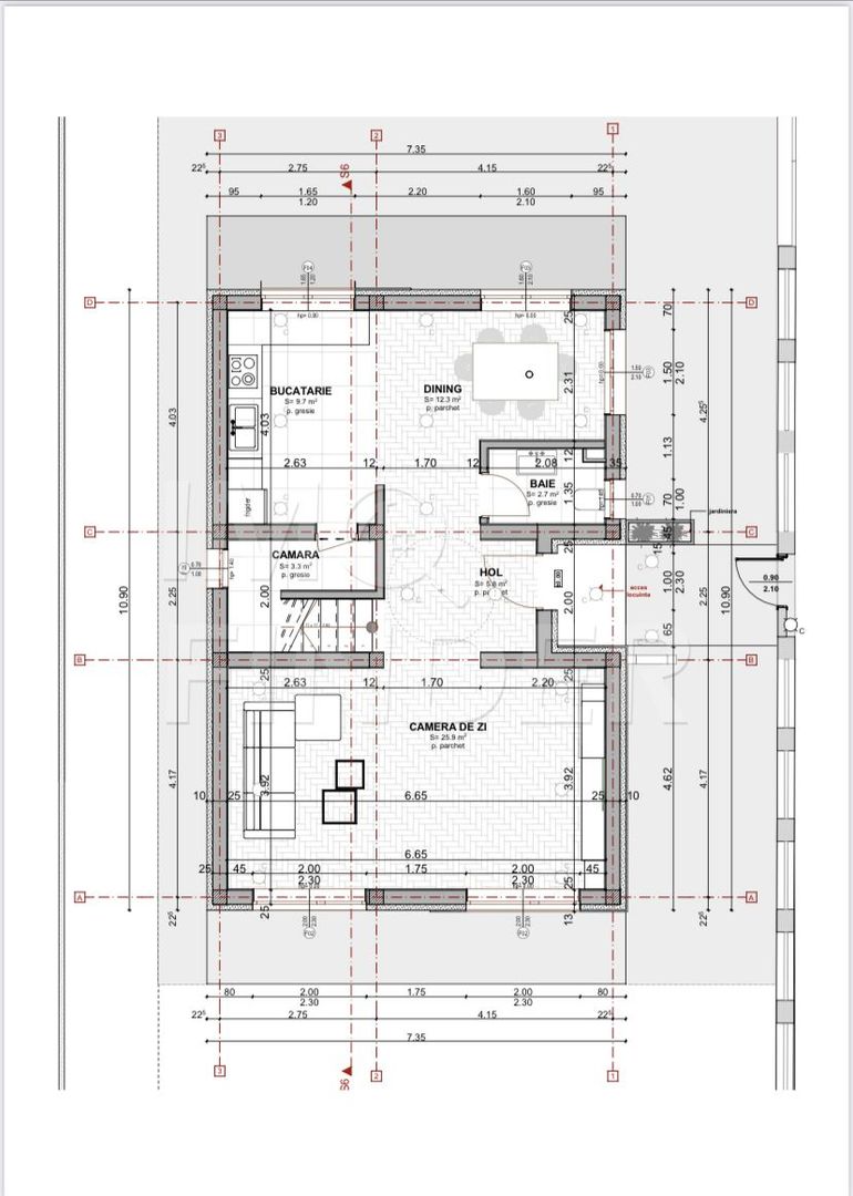 Vânzare casa individuală, Chinteni, 500 mp teren - Poză 3