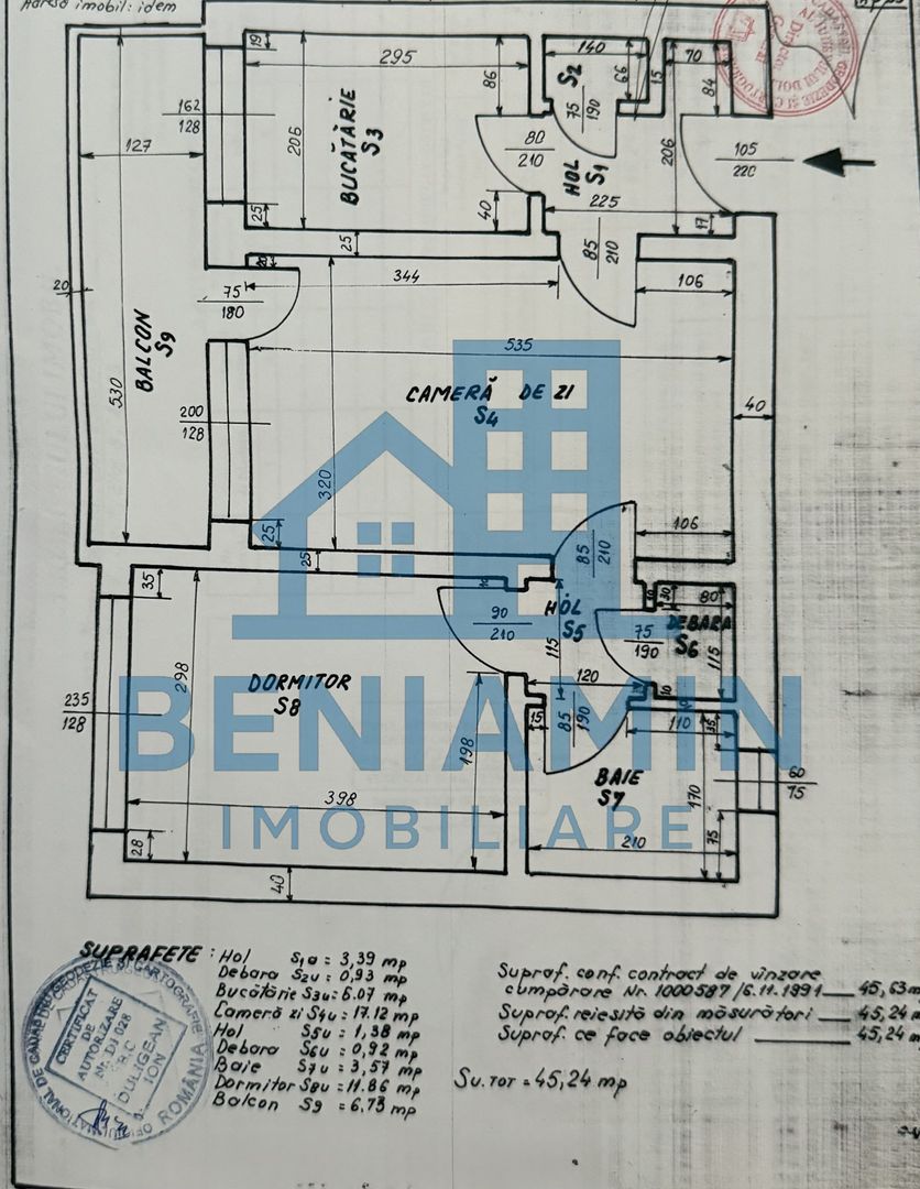 2 Camere-Mobilat-Utilat-Str Henri Coanda-Etaj intermediar-Liber - Poză 9