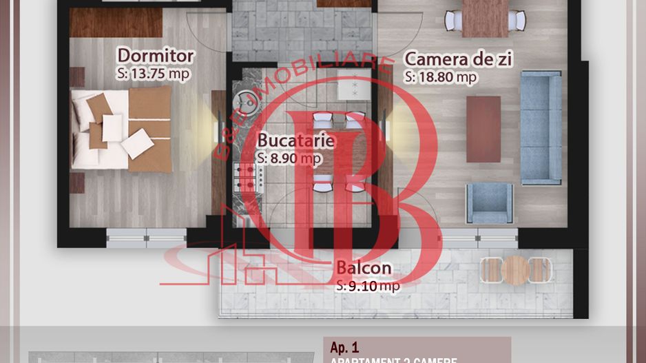 2 camere decomandat -oferta lansare proiect Pallady - Schiță 9