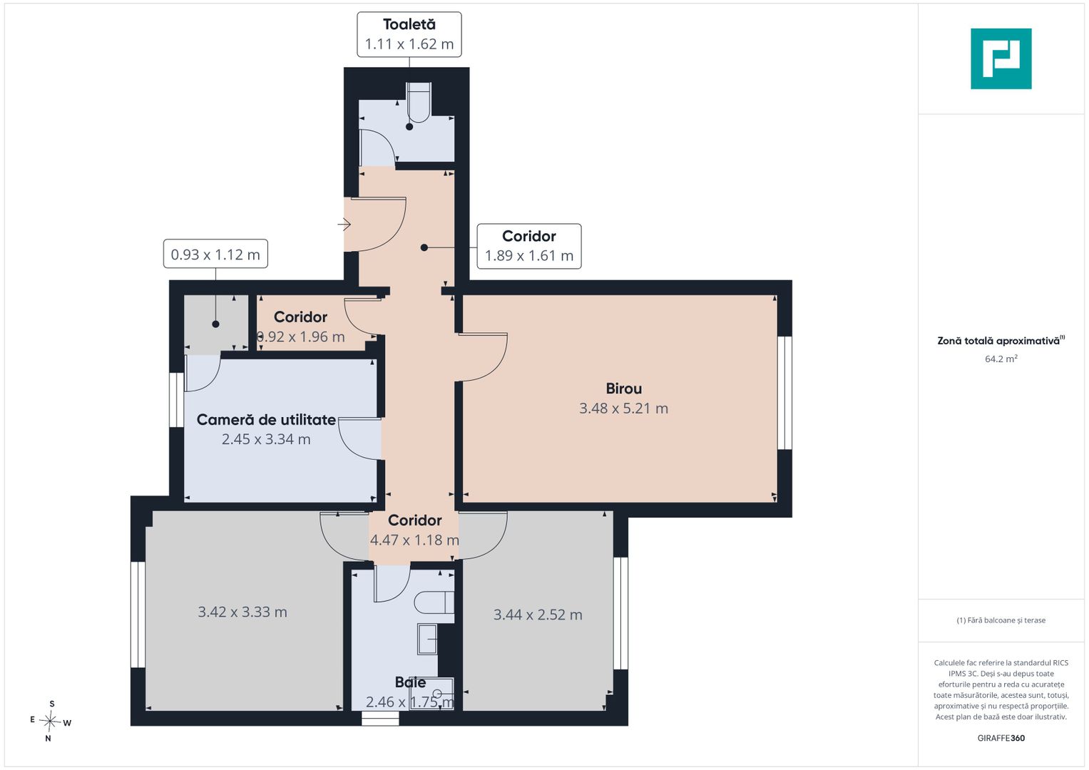 Apartament decomandat 3 camere cartier Tudor - Poză 3