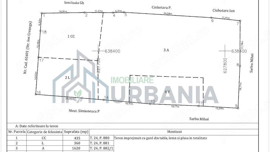 Teren intravilan 2.735 mp, Boșteni, Pașcani, deschidere 32 m - Poză 1
