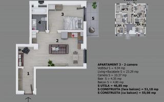 Apartament 2 camere Otopeni I Langa Compex Natatie I COM 0% - Poză 3