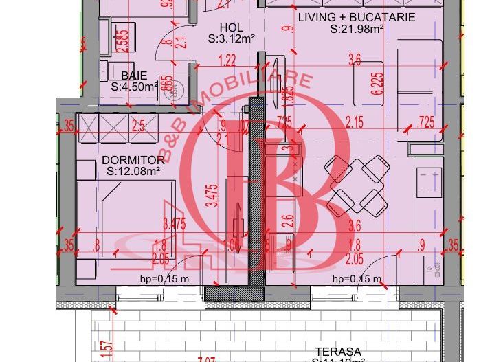 Apartament 2 camere Parcare Bonus 5 min STB Bratarii - Schiță 3