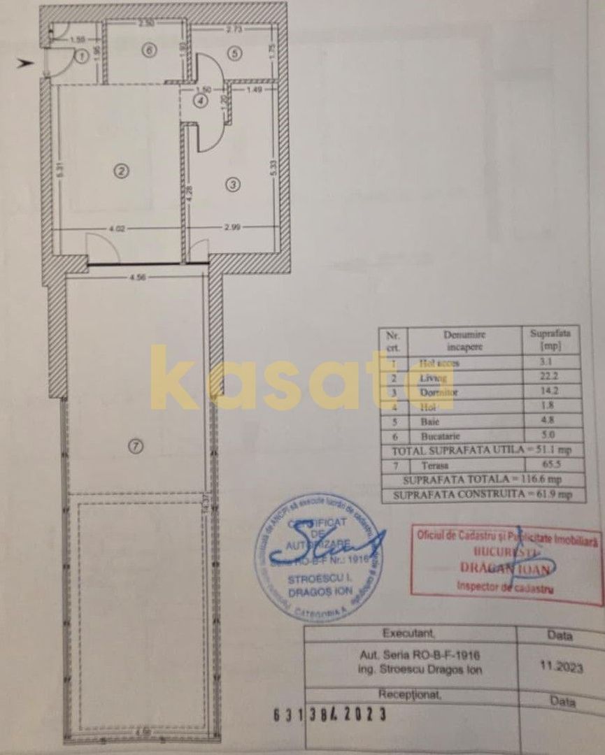 2 Camere | Curte | Parcare Subterana Inclusa | One Cotroceni - Schiță 20