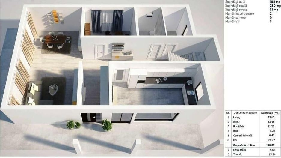 Casa 6 camere | Snagov | Panouri fotovoltaice+baterii | Independenta energetica - Poză 11