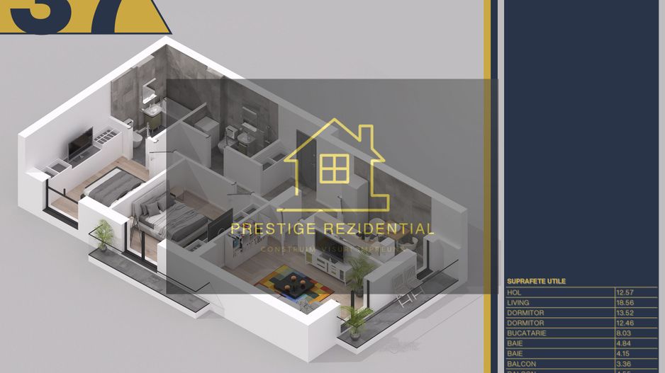 Apartament 3 cam, Finalizat, acte gata, METROU, Comision 0, TITAN - Poză 2