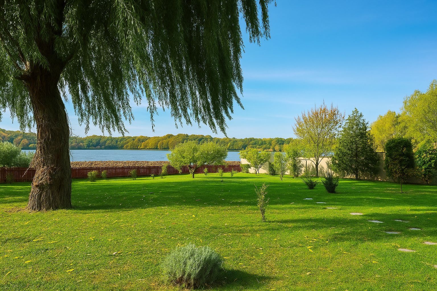 Vilă superbă pe malul lacului Snagov - 28 m deschidere la lac - Poză 1