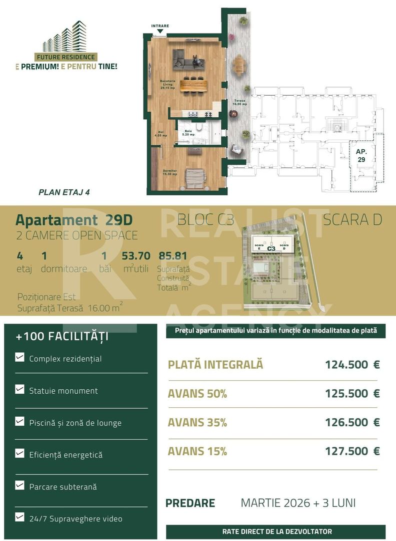 Vânzare, apartament, 2 camere, zona Torontalului, Timișoara - Schiță 8