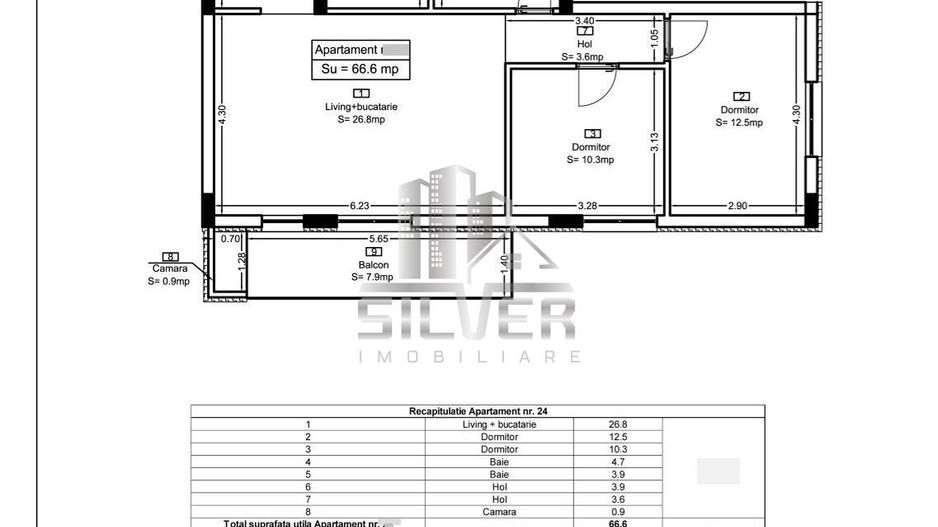 Apartament cu 3 camere/67mp/imobil calitativ/CF. - Poză 4