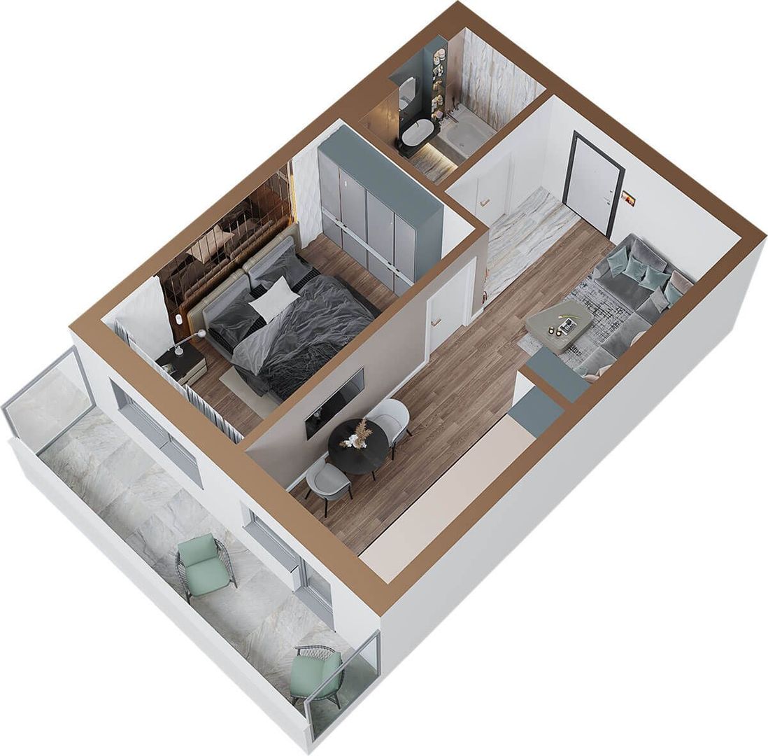 Apartament 2 camere Living+ Bucatarie 50 mp Copou 100500 euro - Poză 5