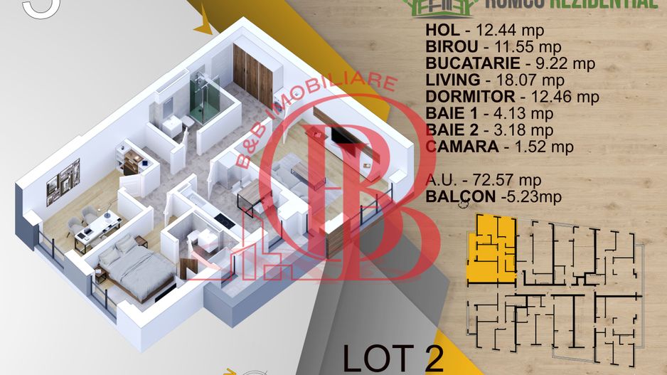 3 camere Titan Pallady panouri solare Temosistem Vata Bazaltica - Schiță 9