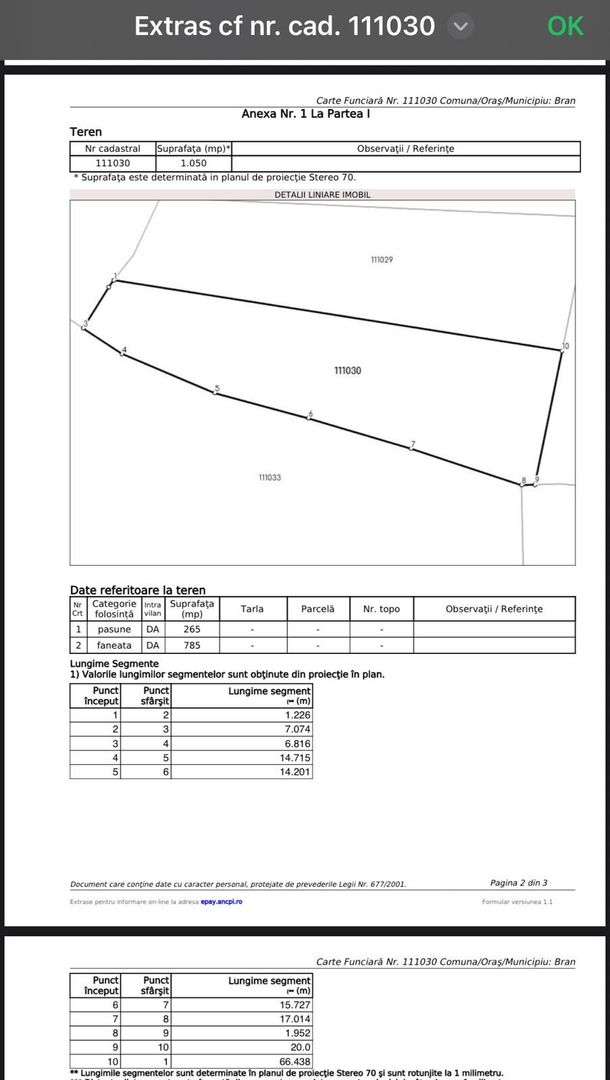 Teren intravilan - 1.050 mp în Bran cu utilitati – priveliște Bucegi - Poză 12