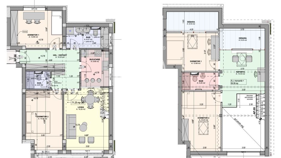Penthouse 5 camere - 3 bai, aer conditionat (ALP-C4-L-ap.9) - Poză 2