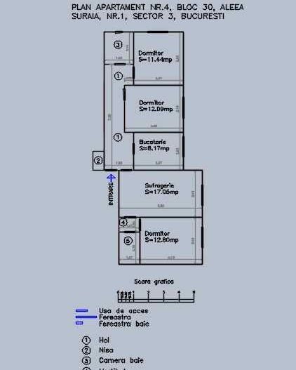 Vanzare apartament 4 camere Fizicienilor, 2 bai, bloc 1982 - Poză 8