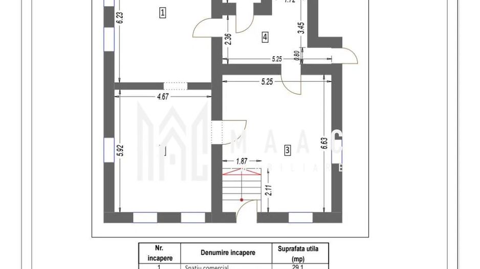 Spațiu comercial de închiriat | Piața Cibin, Sibiu | 105 mp utili - Poză 3