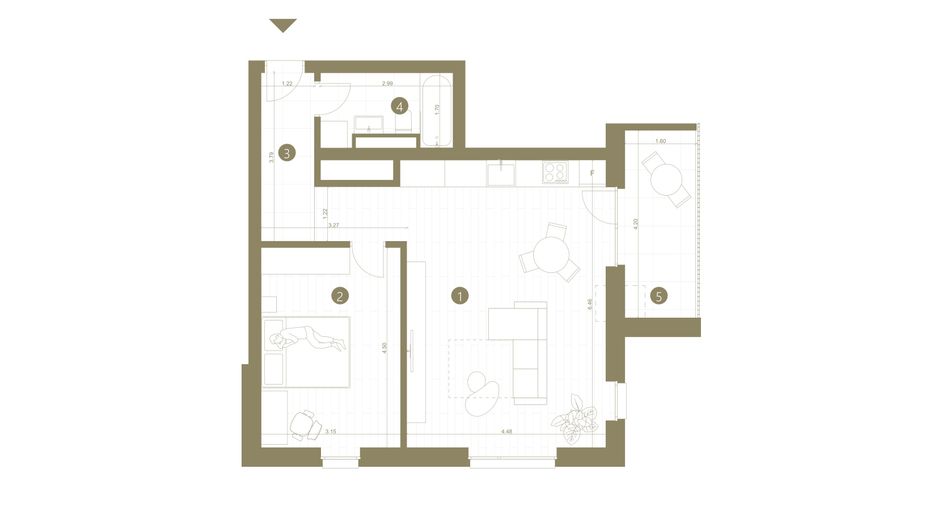 Apartament cu 2 camere în  Pârneava - Poză 5