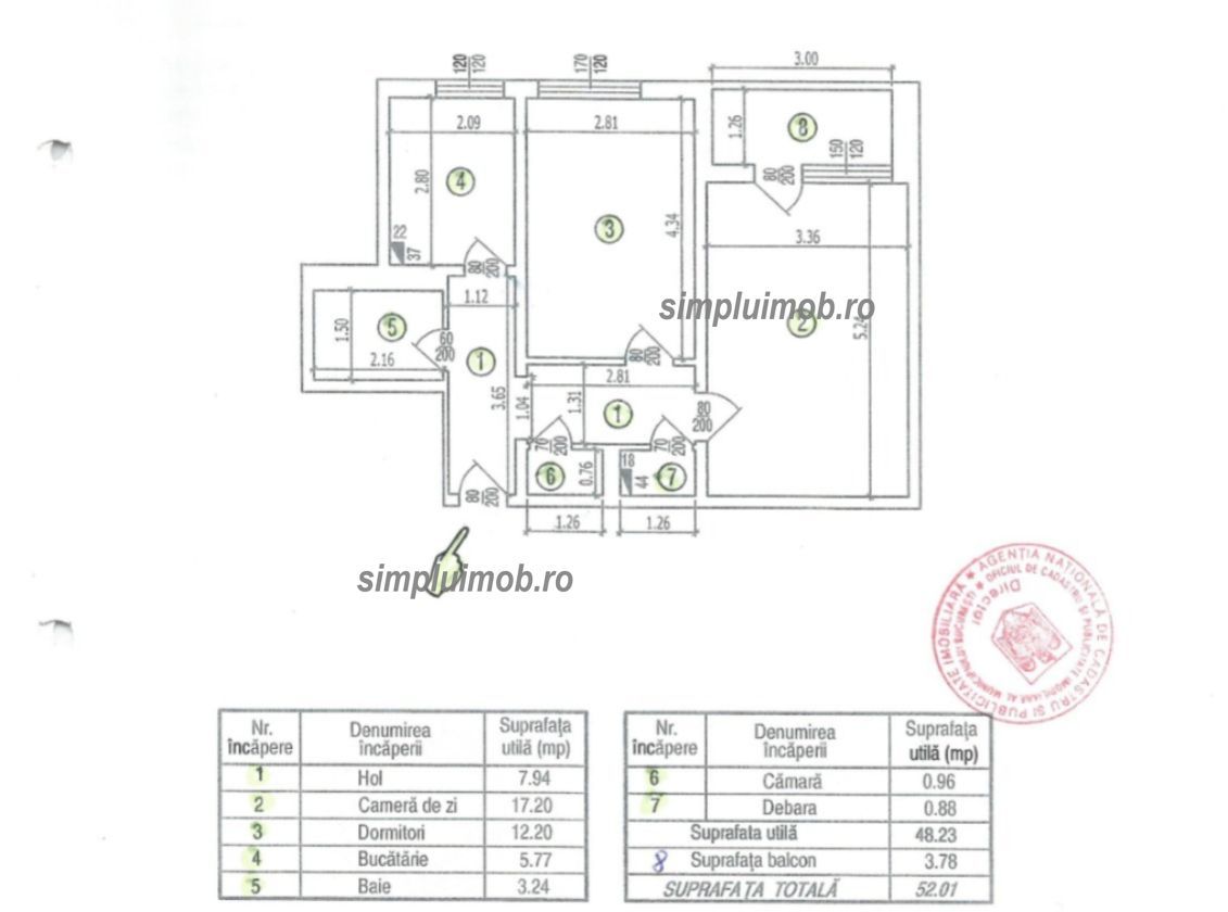 Decomandat mobilat 2 camere Baba Novac IOR - Schiță 9