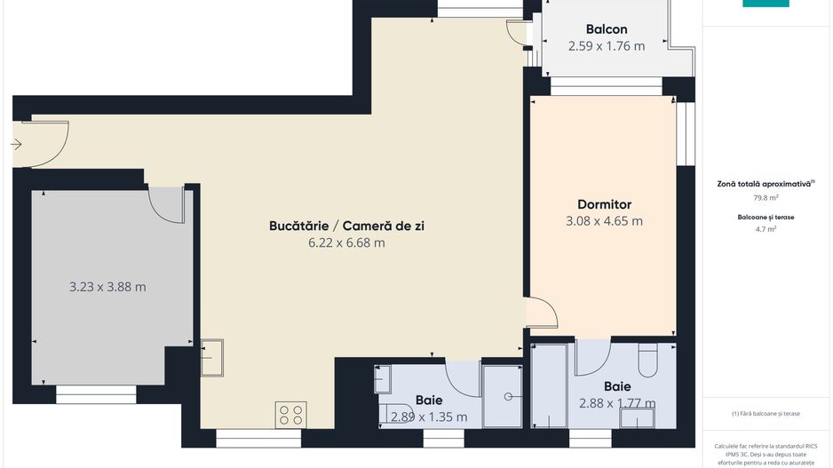 Green Vista | Apartament premium cu 3 camere - Poză 8