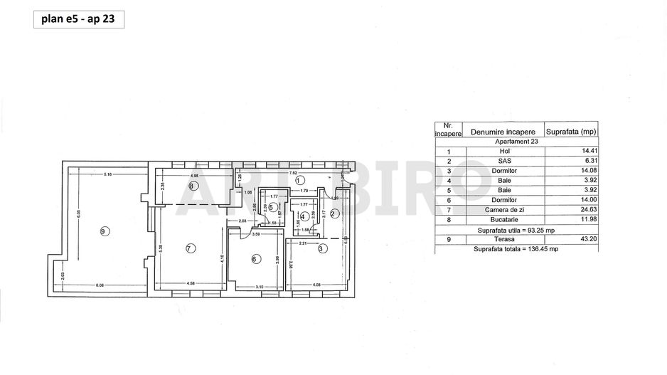 Zero comision, 93mp birou cu terasa Matei Basarab - Delea, 11' metrou - Schiță 8