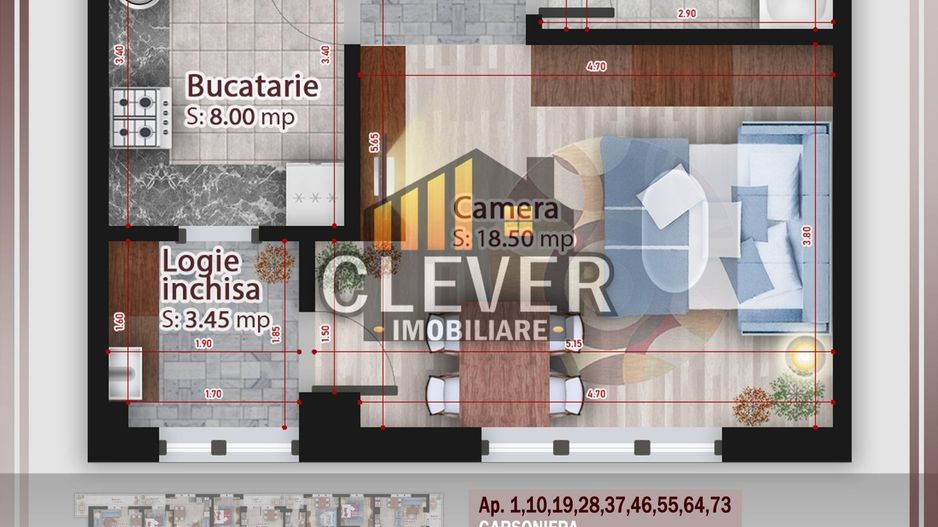 Garsonieră decomandată, Metrou Teclu 12 min, zona Pallady - Poză 4