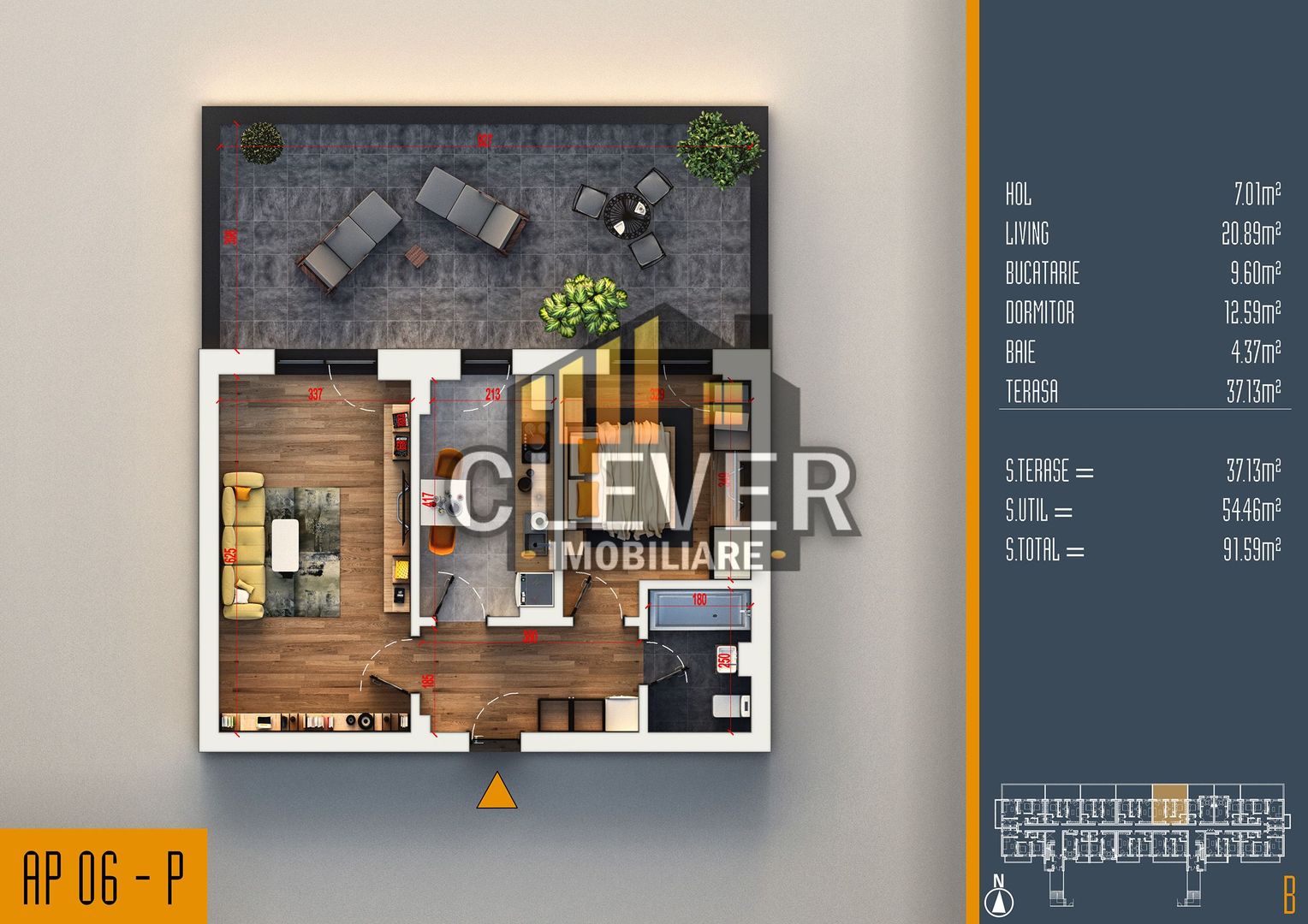 2 camere cu terasă generoasă | Lumină naturală | Pallady - Poză 2