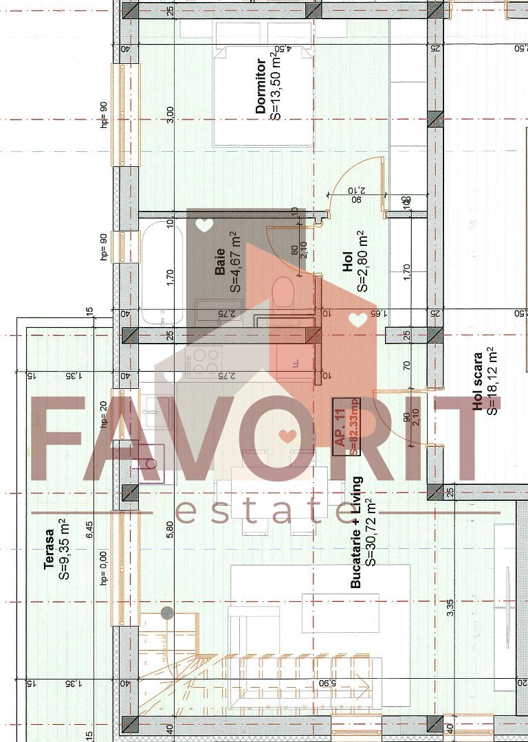 Apartament pe 2 nivele. In spate la LIDL Giroc. Pret excelent. - Schiță 18