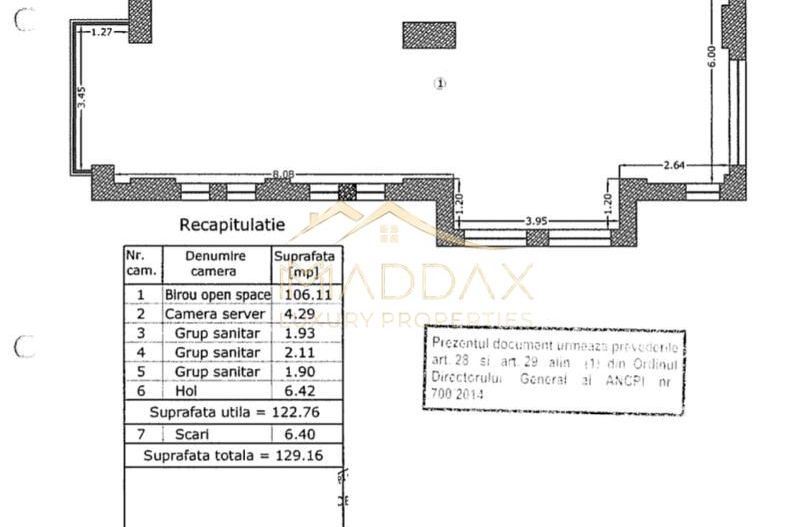 Spatiu birouri LUX*** Calea FLOREASCA//129 mp - Schiță 14
