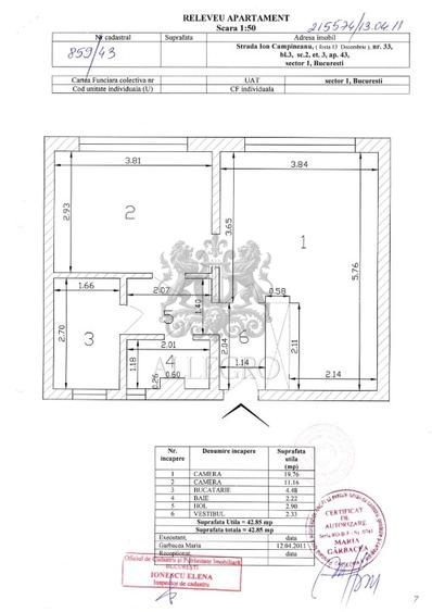 Sala Palatului | 2 Camere | Decomandat | - Schiță 39
