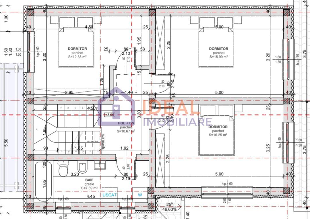 Casa Individuala cu 4 camere si carport, in Selimbar - Schiță 6