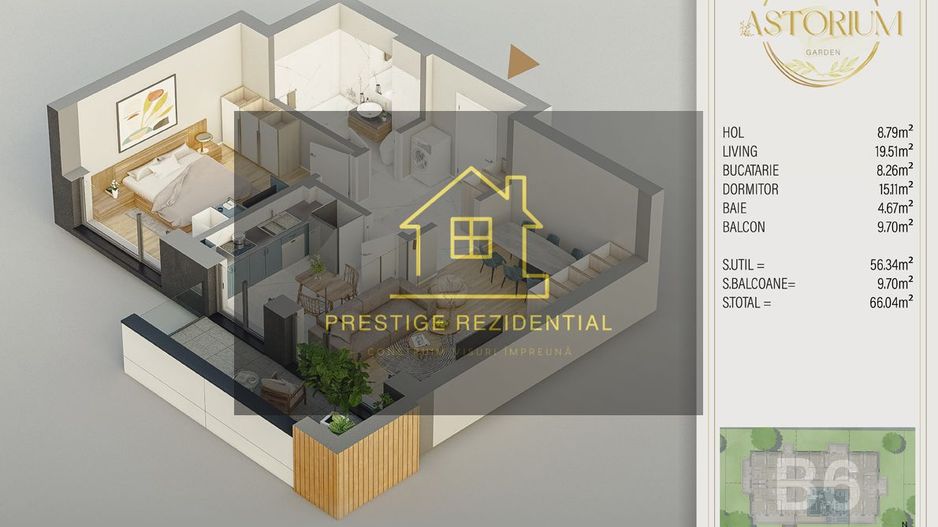 Ap 2 Camere Complex Premium,Piscina,Pista Atletism,Titan-Auchan - Schiță 6