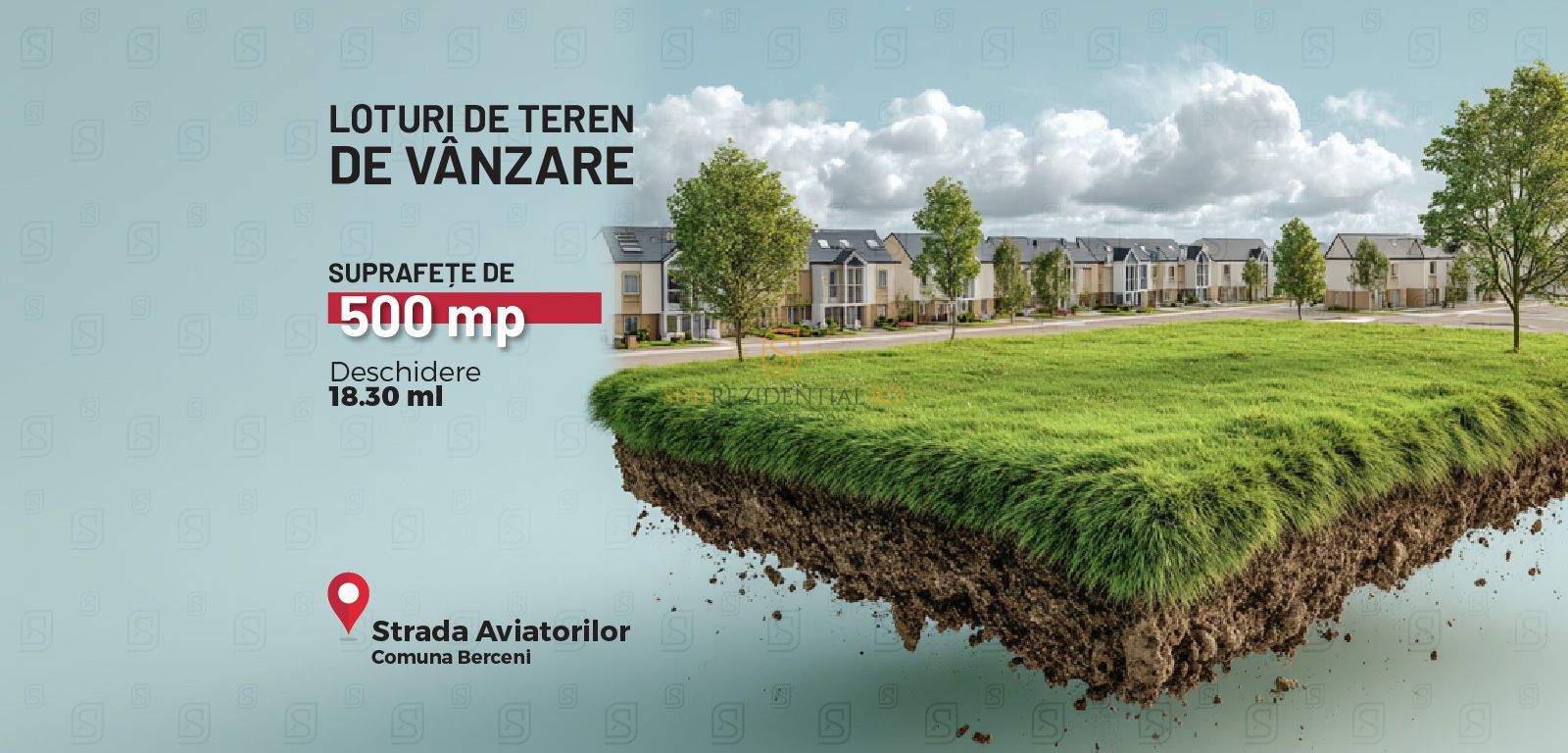 Teren 500 mp, Comuna Berceni, deschidere 18.30 ml - Poză 1