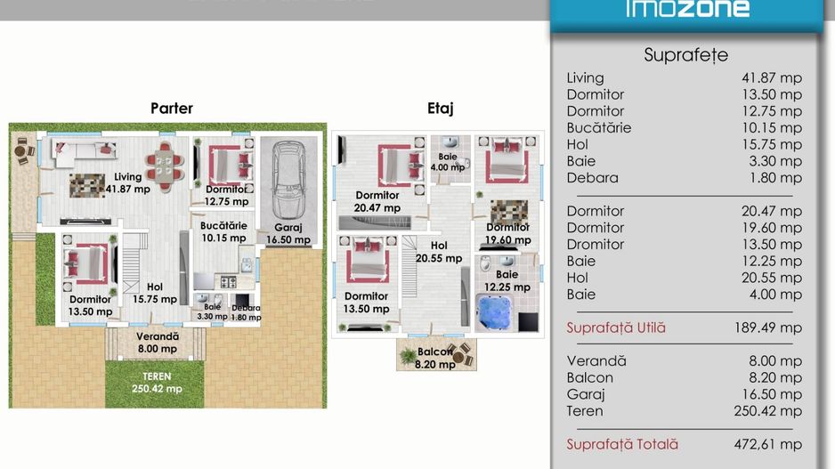 COMISION 0%, MILITARI- ROSU, CASA INDIVIDUALA, 6  CAMERE, 3 BAI,  P+1,  271 MPU. - Poză 2