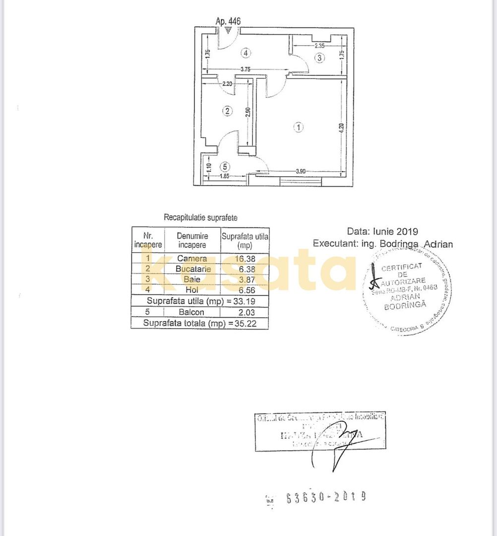 Garsoniera | Plaza | Investitie | Balcon - Schiță 20