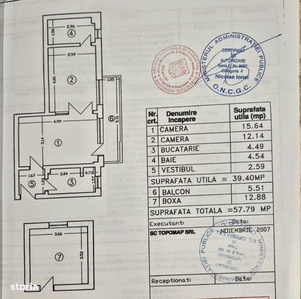 2 CAMERE  Parter Inalt cu balcon inchis || DOROBANTI CAPITALE|| - Schiță 14