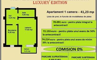 Apartament decomandat de vanzare in Iasi, Galata, 41,23 mp, bloc nou - Poză 2