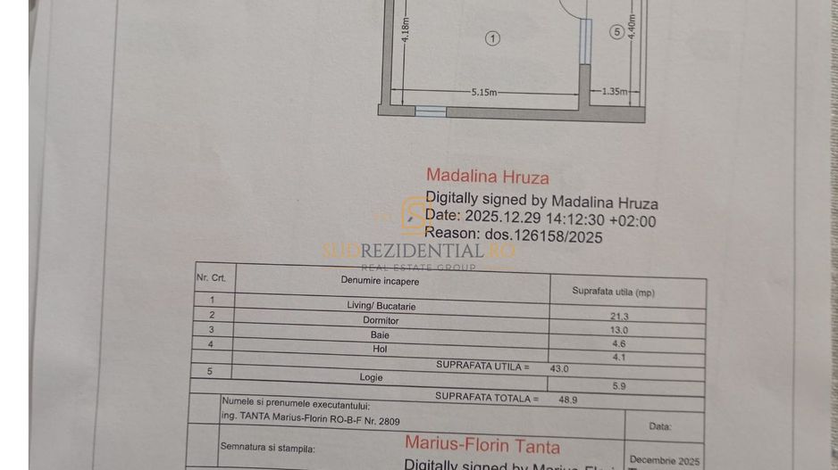 De inchiriat apartament modern cu 2 camere - Viva Residence, Sector 4 - Schiță 8