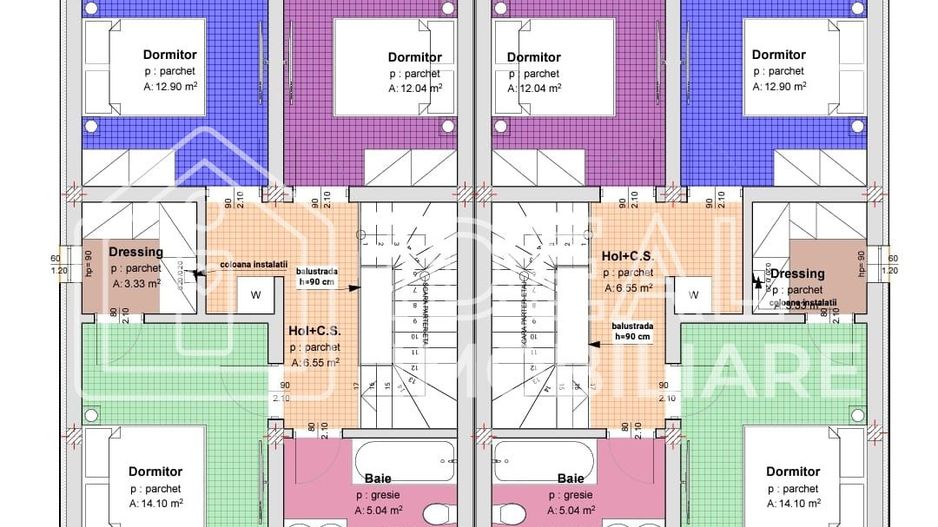 Duplex Modern cu 4 camere, in Cartierul Arhitectilor - Schiță 5