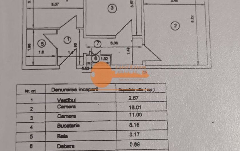 Apartament 2 camere decomandat | Rahova | centrală proprie - Schiță 9