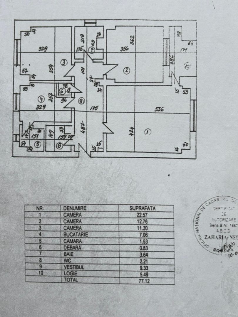 3 CAMERE DECOMANDAT | NERVA TRAIAN | METROU 400 M - Schiță 14