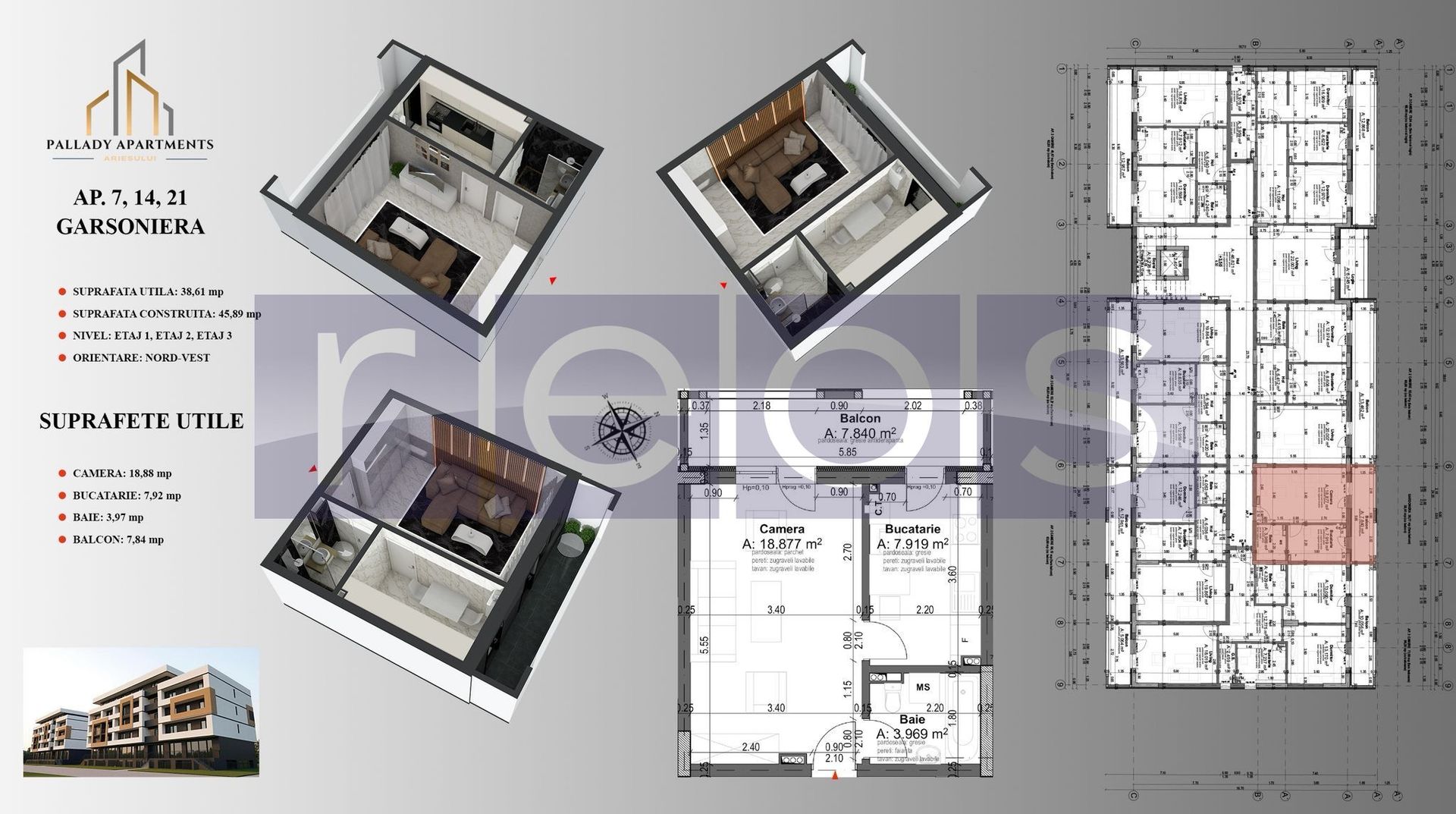 VANZARE 3 CAMERE | THEODOR PALLADY | PROIECT REZIDENȚIAL - Poză 11