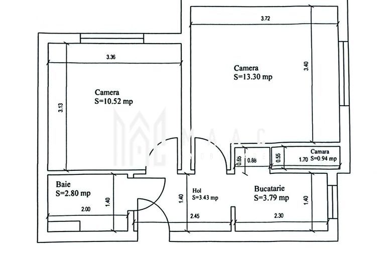 Apartament 2 camere de vânzare | Cisnădie, Central | renovat - Schiță 9