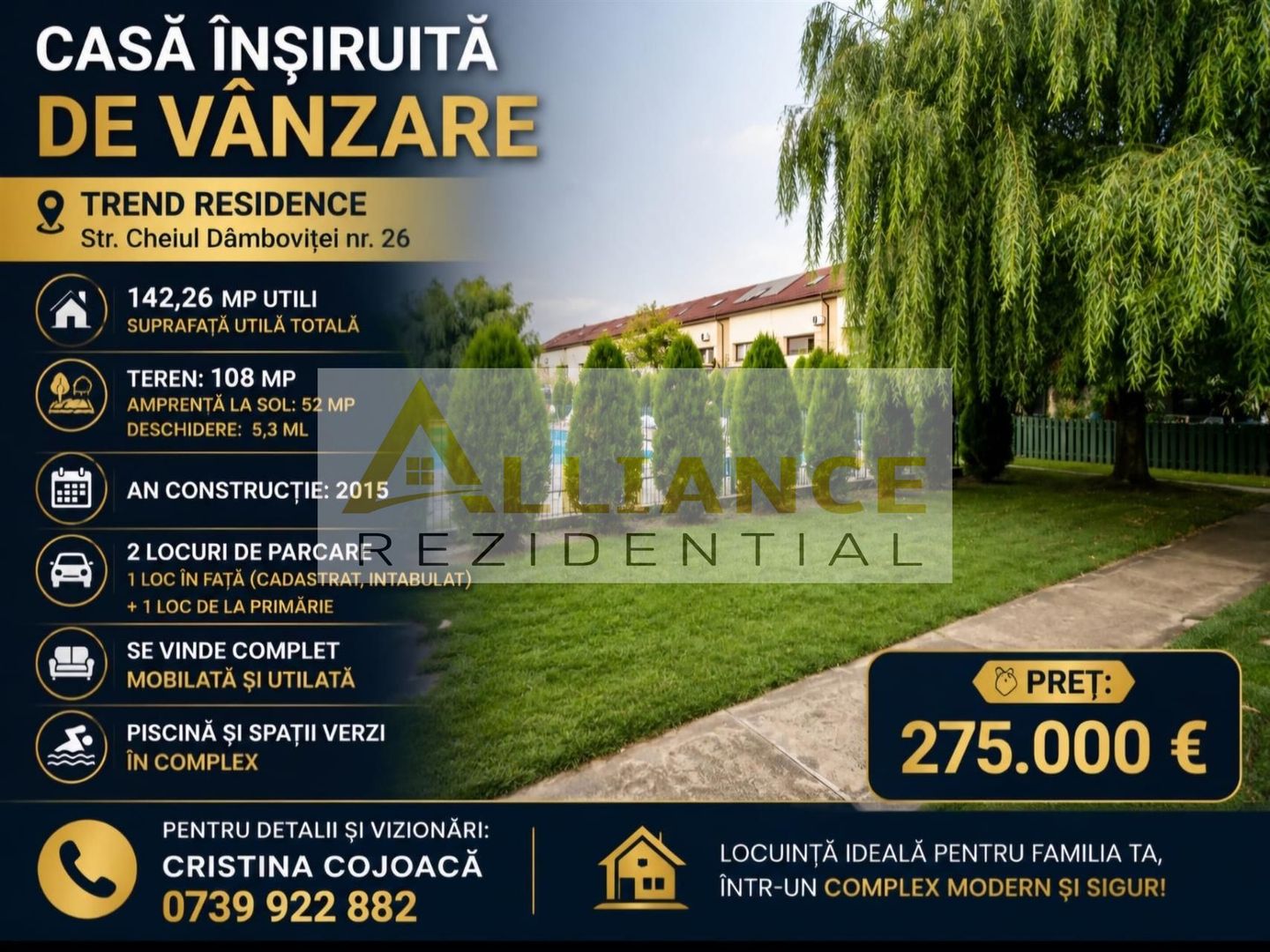 TREND Vila P+1+M 4 Camere 2 Bai Mobilata +2 Parcari - Poză 1